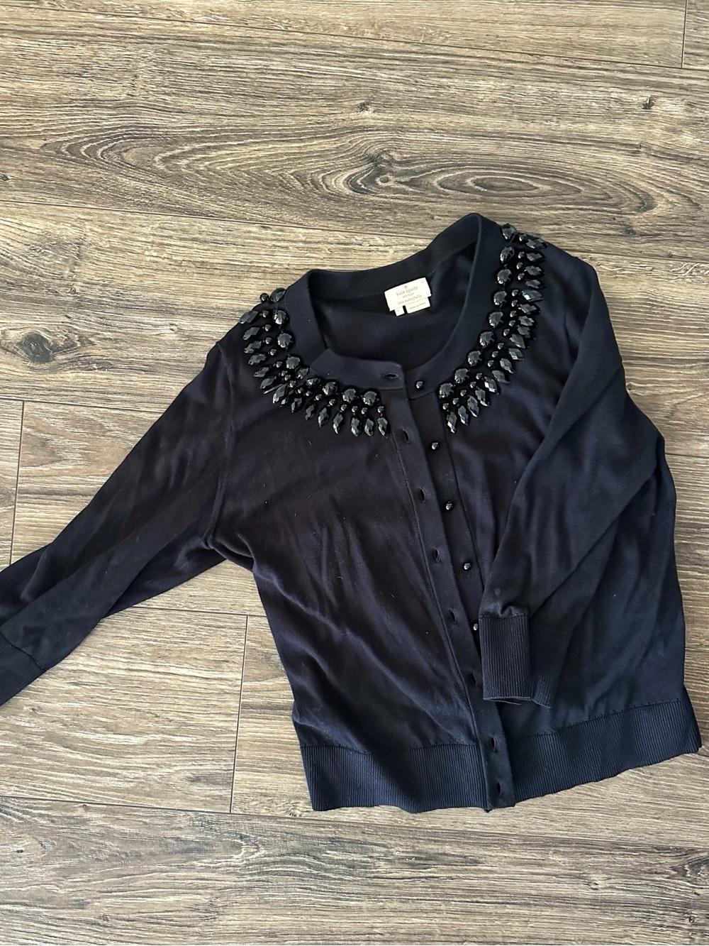 kate spade Black Beaded Embellished Cardigan